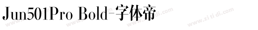 Jun501Pro Bold字体转换